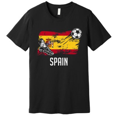 Spain Flag Jersey Spanish Soccer Team Spanish Premium T-Shirt