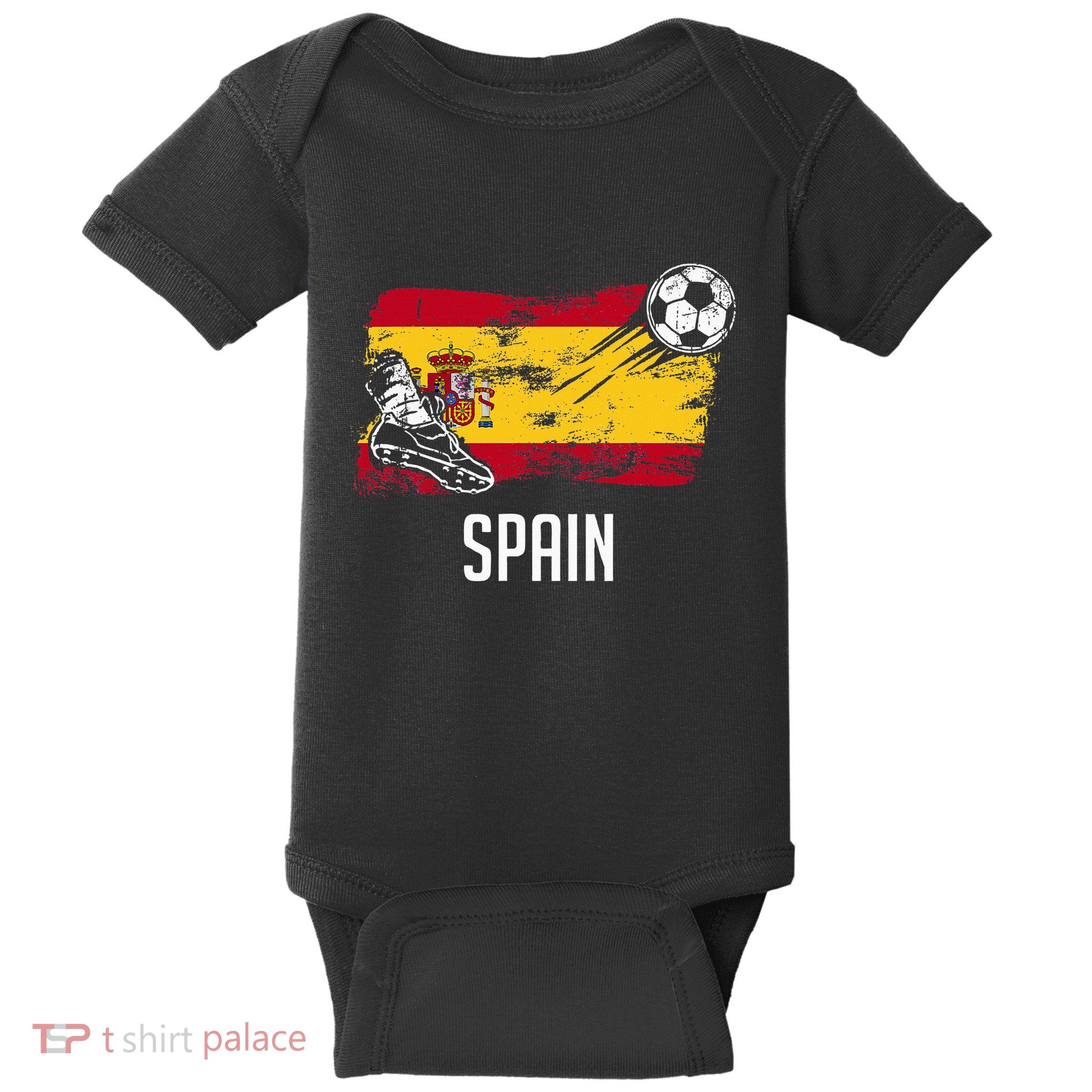 Spain Flag Jersey Spanish Soccer Team Spanish Baby Bodysuit
