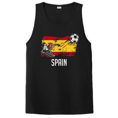 Spain Flag Jersey Spanish Soccer Team Spanish PosiCharge Competitor Tank