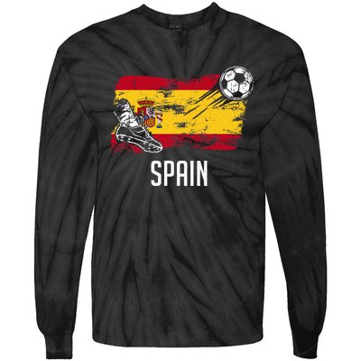 Spain Flag Jersey Spanish Soccer Team Spanish Tie-Dye Long Sleeve Shirt