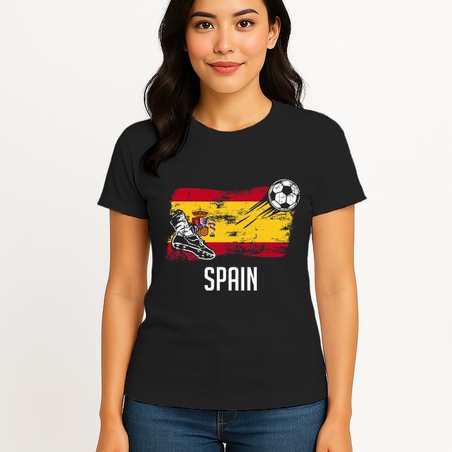 Spain Flag Jersey Spanish Soccer Team Spanish Womens T-Shirt