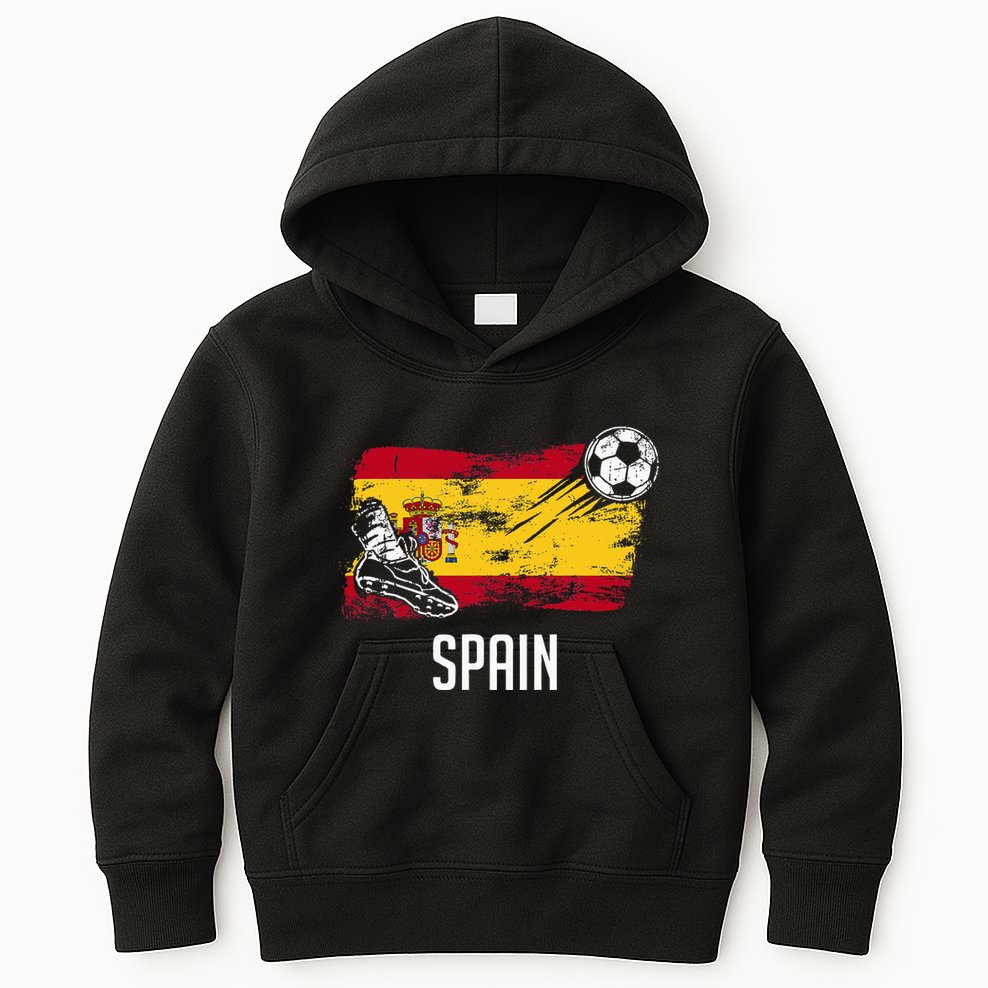 Spain Flag Jersey Spanish Soccer Team Spanish Kids Hoodie