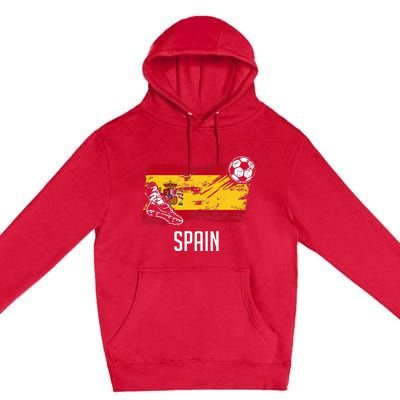 Spain Flag Jersey Spanish Soccer Team Spanish Premium Pullover Hoodie