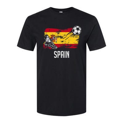 Spain Flag Jersey Spanish Soccer Team Spanish Softstyle CVC T-Shirt