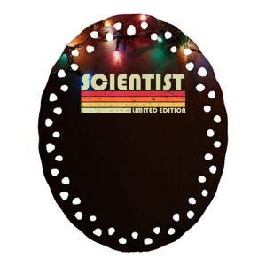 SCIENTIST Funny Job Title Profession Birthday Worker Idea Ceramic Oval Ornament