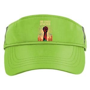 Stand For Justice End Israel Apartheid Palestine Adult Drive Performance Visor