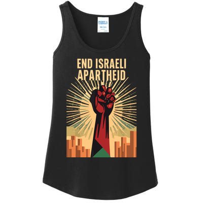 Stand For Justice End Israel Apartheid Palestine Ladies Essential Tank