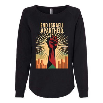 Stand For Justice End Israel Apartheid Palestine Womens California Wash Sweatshirt