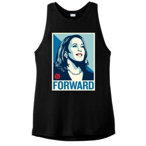 Shepard Fairey Kamala Harris Forward Ladies PosiCharge Tri-Blend Wicking Tank