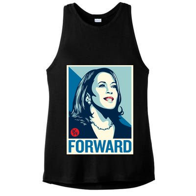 Shepard Fairey Kamala Harris Forward Ladies PosiCharge Tri-Blend Wicking Tank