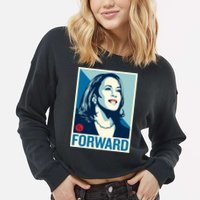 Shepard Fairey Kamala Harris Forward Cropped Pullover Crew