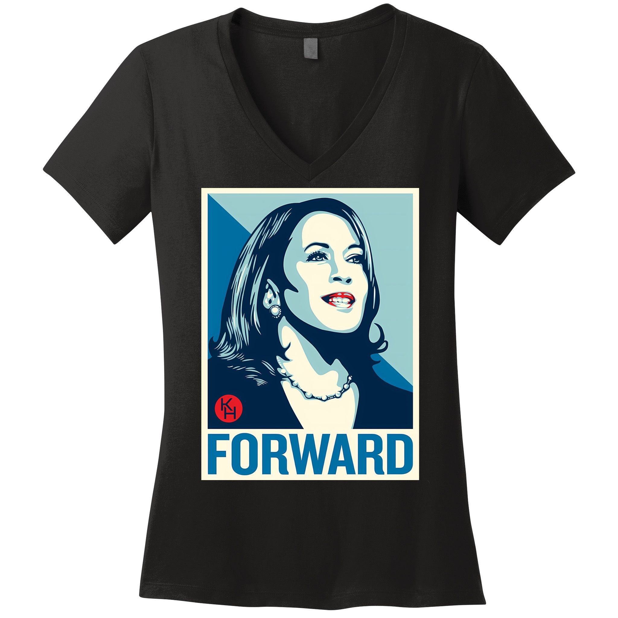 Kamala Harris Forward Women's V-Neck T-Shirt