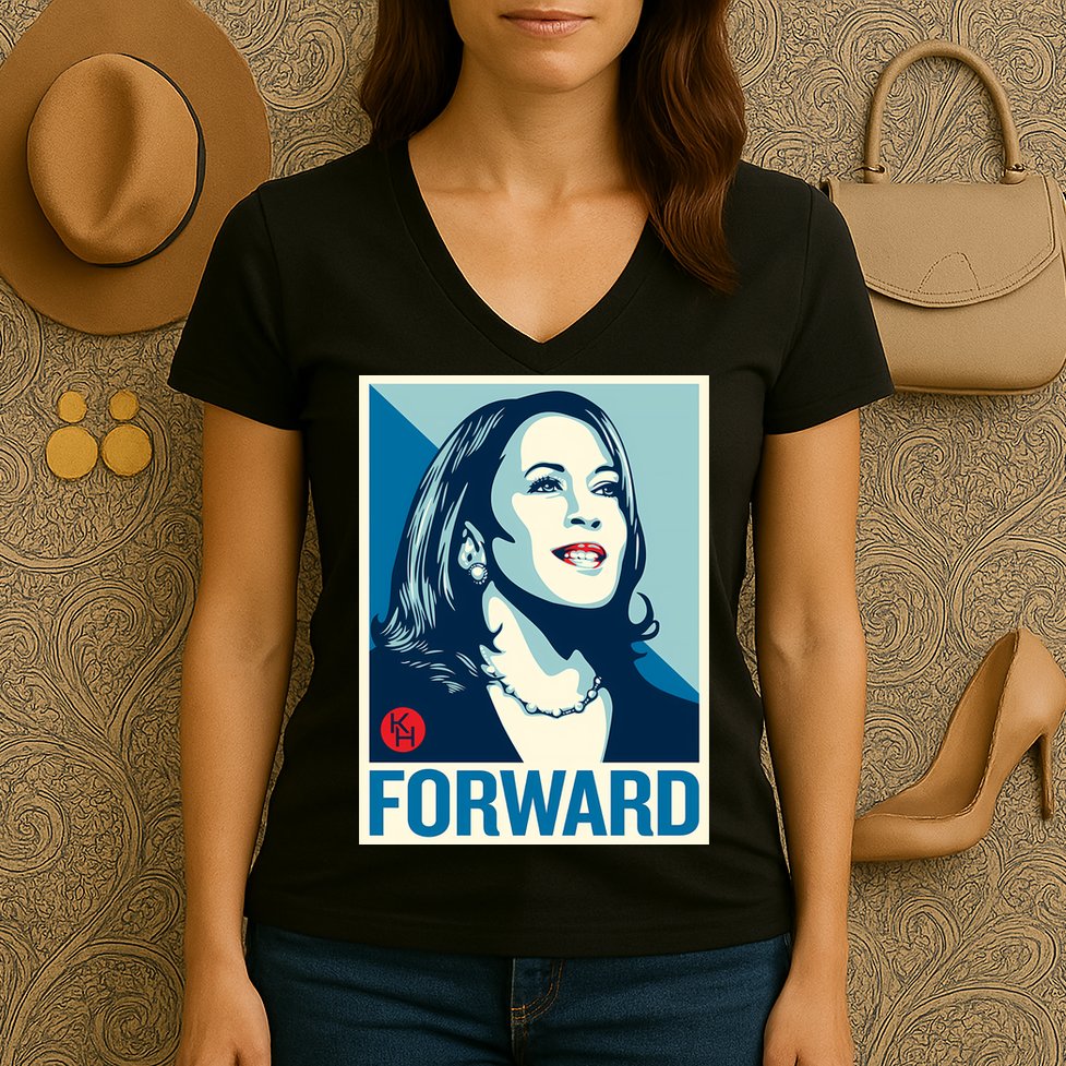 Kamala Harris Forward Women's V-Neck T-Shirt