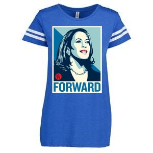 Shepard Fairey Kamala Harris Forward Enza Ladies Jersey Football T-Shirt