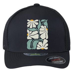 Subtle Flower Kamala Harris Boho Aesthetic Flexfit Unipanel Trucker Cap