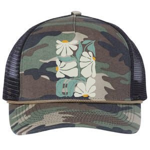 Subtle Flower Kamala Harris Boho Aesthetic Retro Rope Trucker Hat Cap