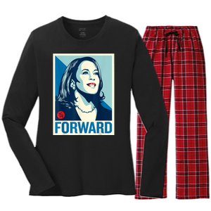 Shepard Fairey Kamala Harris Forward Women's Long Sleeve Flannel Pajama Set 