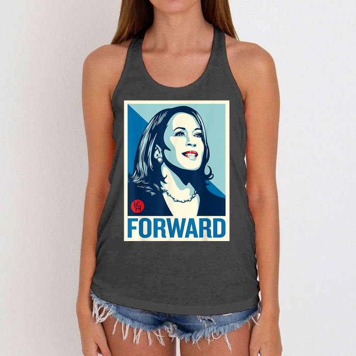 Shepard Fairey Kamala Harris Forward Women's Knotted Racerback Tank