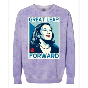 Shepard Fairey Kamala Harris Forward Great Leap Forward Kamala Harris Forward Colorblast Crewneck Sweatshirt