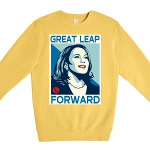 Shepard Fairey Kamala Harris Forward Great Leap Forward Kamala Harris Forward Premium Crewneck Sweatshirt