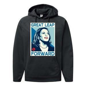 Shepard Fairey Kamala Harris Forward Great Leap Forward Kamala Harris Forward Performance Fleece Hoodie