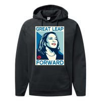 Shepard Fairey Kamala Harris Forward Great Leap Forward Kamala Harris Forward Performance Fleece Hoodie