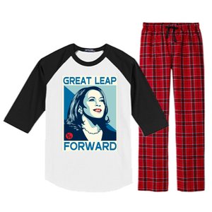 Shepard Fairey Kamala Harris Forward Great Leap Forward Kamala Harris Forward Raglan Sleeve Pajama Set