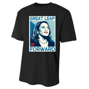 Shepard Fairey Kamala Harris Forward Great Leap Forward Kamala Harris Forward Performance Sprint T-Shirt