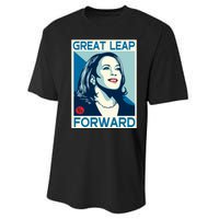 Shepard Fairey Kamala Harris Forward Great Leap Forward Kamala Harris Forward Performance Sprint T-Shirt