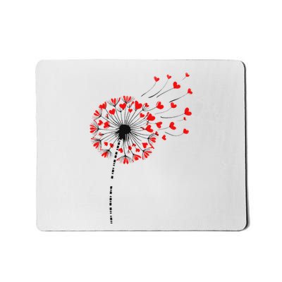Subtle F K Trump Morse Code Dandelion Stem Heart Valentine Mousepad