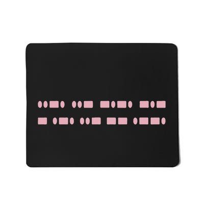 Subtle F K Trump Morse Code Anti Maga Feminist Rights Mousepad