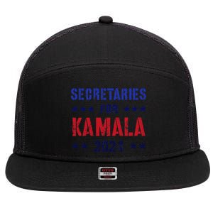 Secretaries For Kamala 2024 Election Grab Him By Ballot 7 Panel Mesh Trucker Snapback Hat