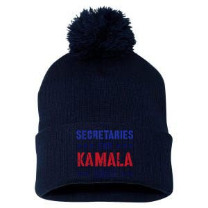 Secretaries For Kamala 2024 Election Grab Him By Ballot Pom Pom 12in Knit Beanie