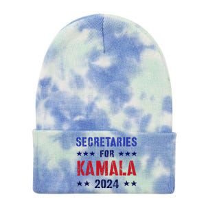 Secretaries For Kamala 2024 Election Grab Him By Ballot Tie Dye 12in Knit Beanie