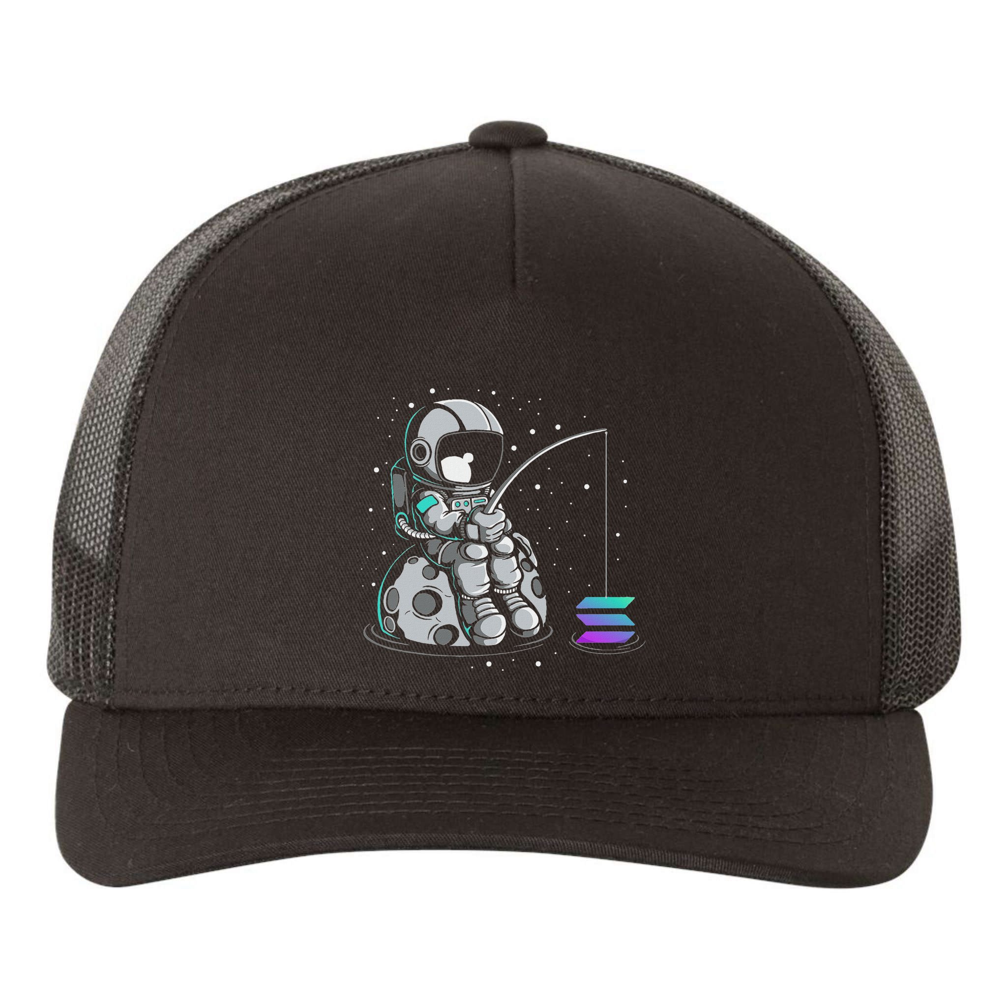 Solana Fishing Krypto Bullrun Sol Token Rich Millionaire Yupoong Adult 5-Panel Trucker Hat