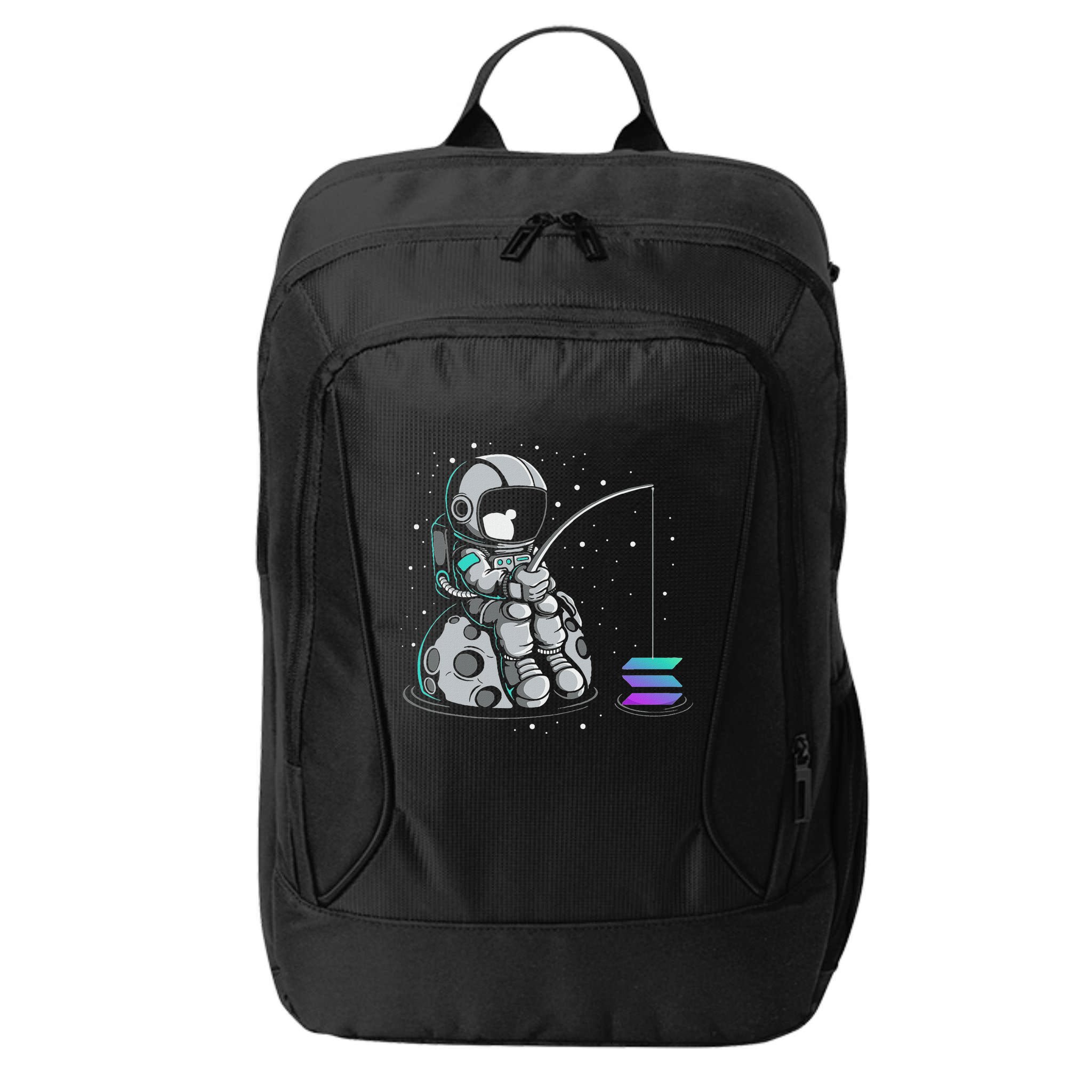 Solana Fishing Krypto Bullrun Sol Token Rich Millionaire City Backpack