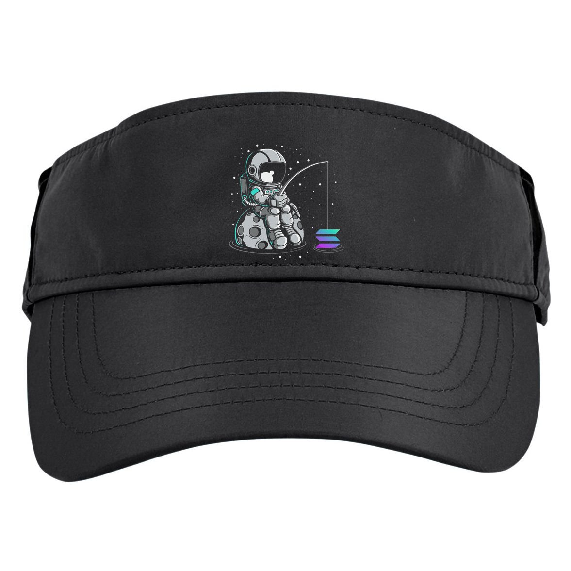Solana Fishing Krypto Bullrun Sol Token Rich Millionaire Adult Drive Performance Visor