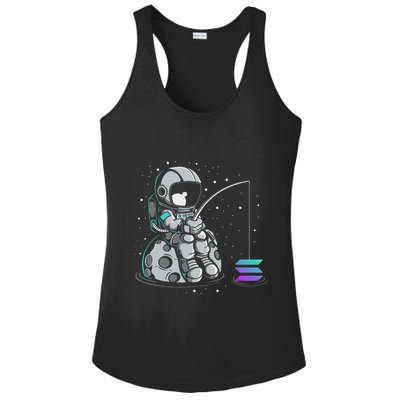 Solana Fishing Krypto Bullrun Sol Token Rich Millionaire Ladies PosiCharge Competitor Racerback Tank