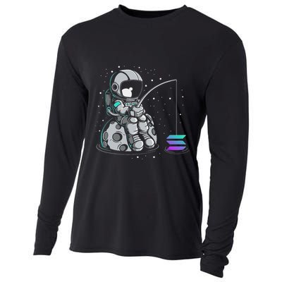Solana Fishing Krypto Bullrun Sol Token Rich Millionaire Cooling Performance Long Sleeve Crew