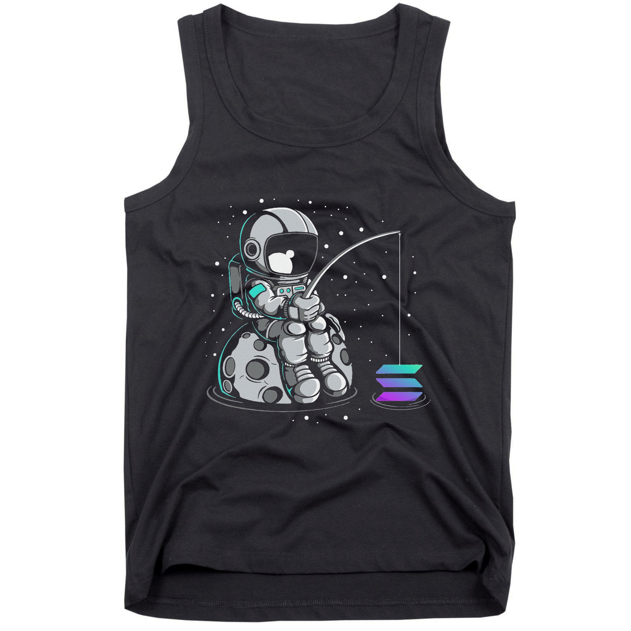 Solana Fishing Krypto Bullrun Sol Token Rich Millionaire Tank Top