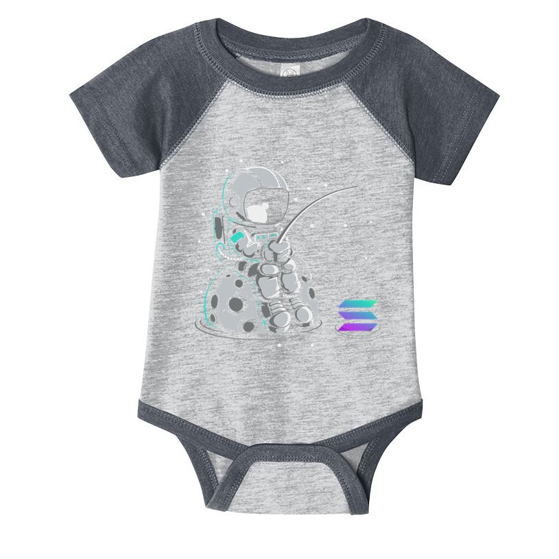 Solana Fishing Krypto Bullrun Sol Token Rich Millionaire Infant Baby Jersey Bodysuit