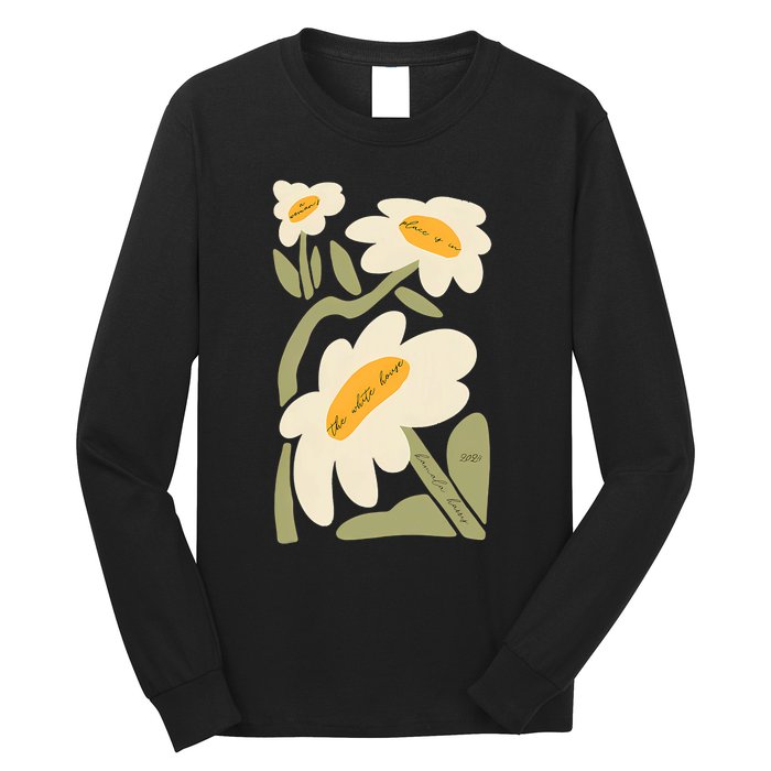 Subtle Flower Kamala Harris Boho Floral Long Sleeve Shirt