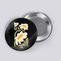 Subtle Flower Kamala Harris Boho Floral Button