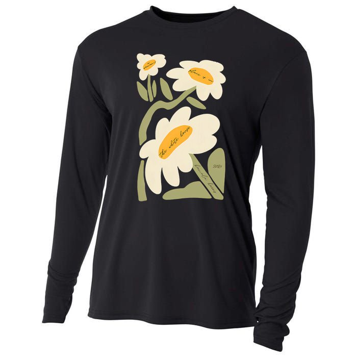 Subtle Flower Kamala Harris Boho Floral Cooling Performance Long Sleeve Crew