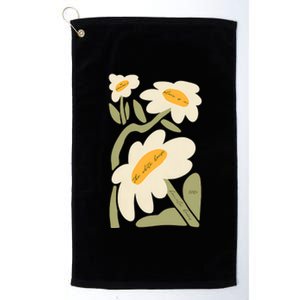 Subtle Flower Kamala Harris Boho Floral Platinum Collection Golf Towel