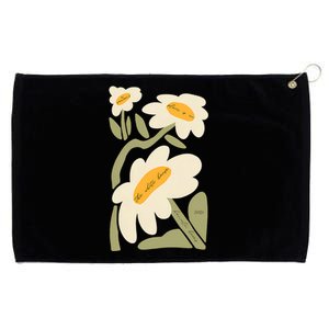 Subtle Flower Kamala Harris Boho Floral Grommeted Golf Towel