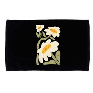 Subtle Flower Kamala Harris Boho Floral Microfiber Hand Towel