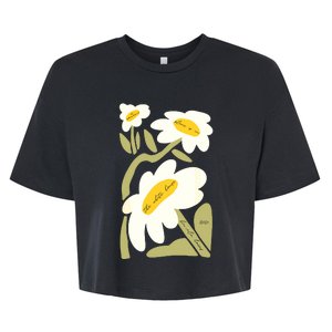 Subtle Flower Kamala Harris Boho Floral Bella+Canvas Jersey Crop Tee