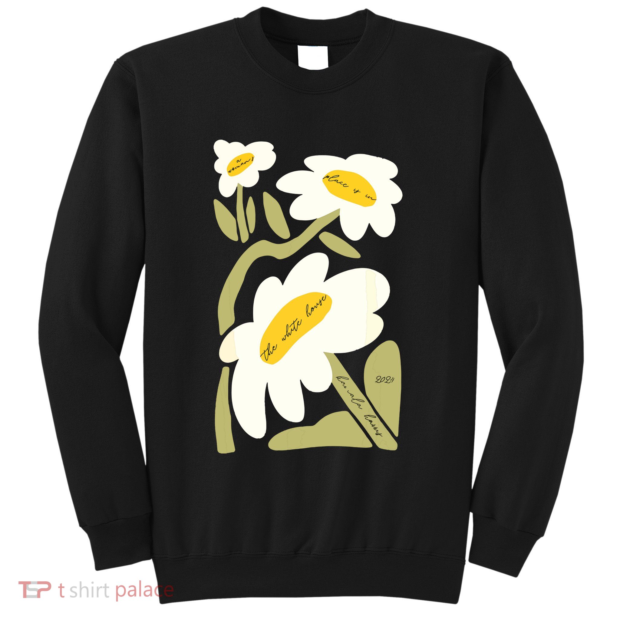 Subtle Flower Kamala Harris Boho Floral Sweatshirt