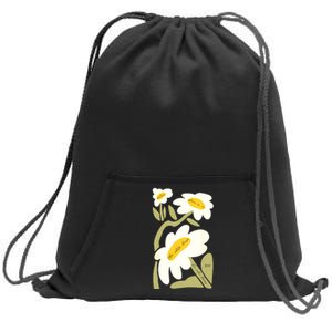 Subtle Flower Kamala Harris Boho Floral Sweatshirt Cinch Pack Bag